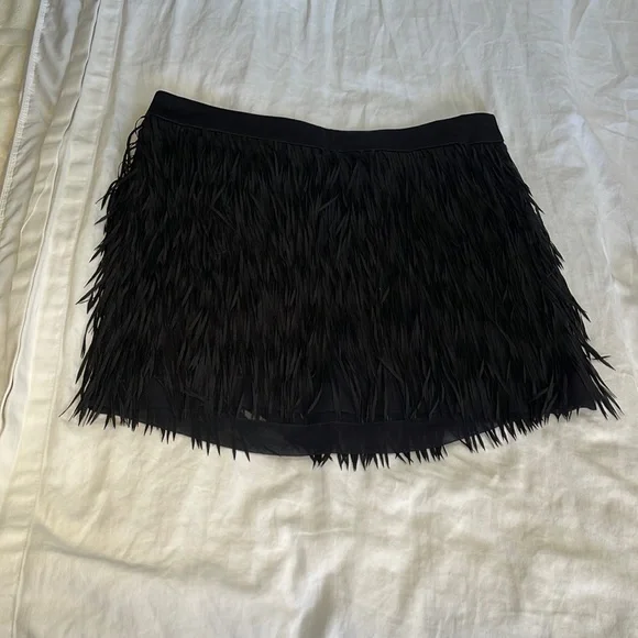 Express Skirts Euc Express Fringe Mini Skirt Poshmark